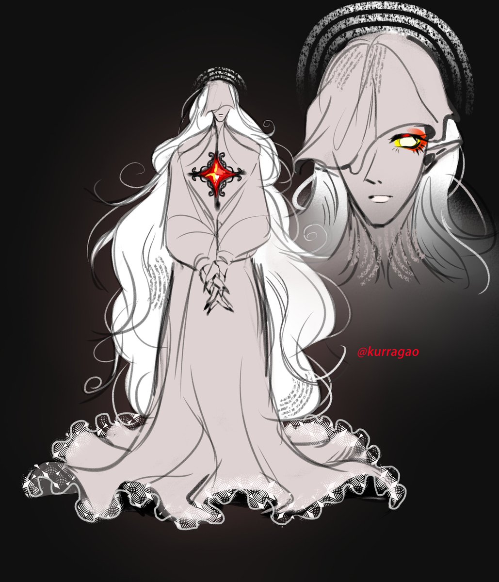 kurragao's tweet image. I made this Idrila design for a short AU and + here is small dummy sketch #Argenthill #Idrila #HonkaiStarRail