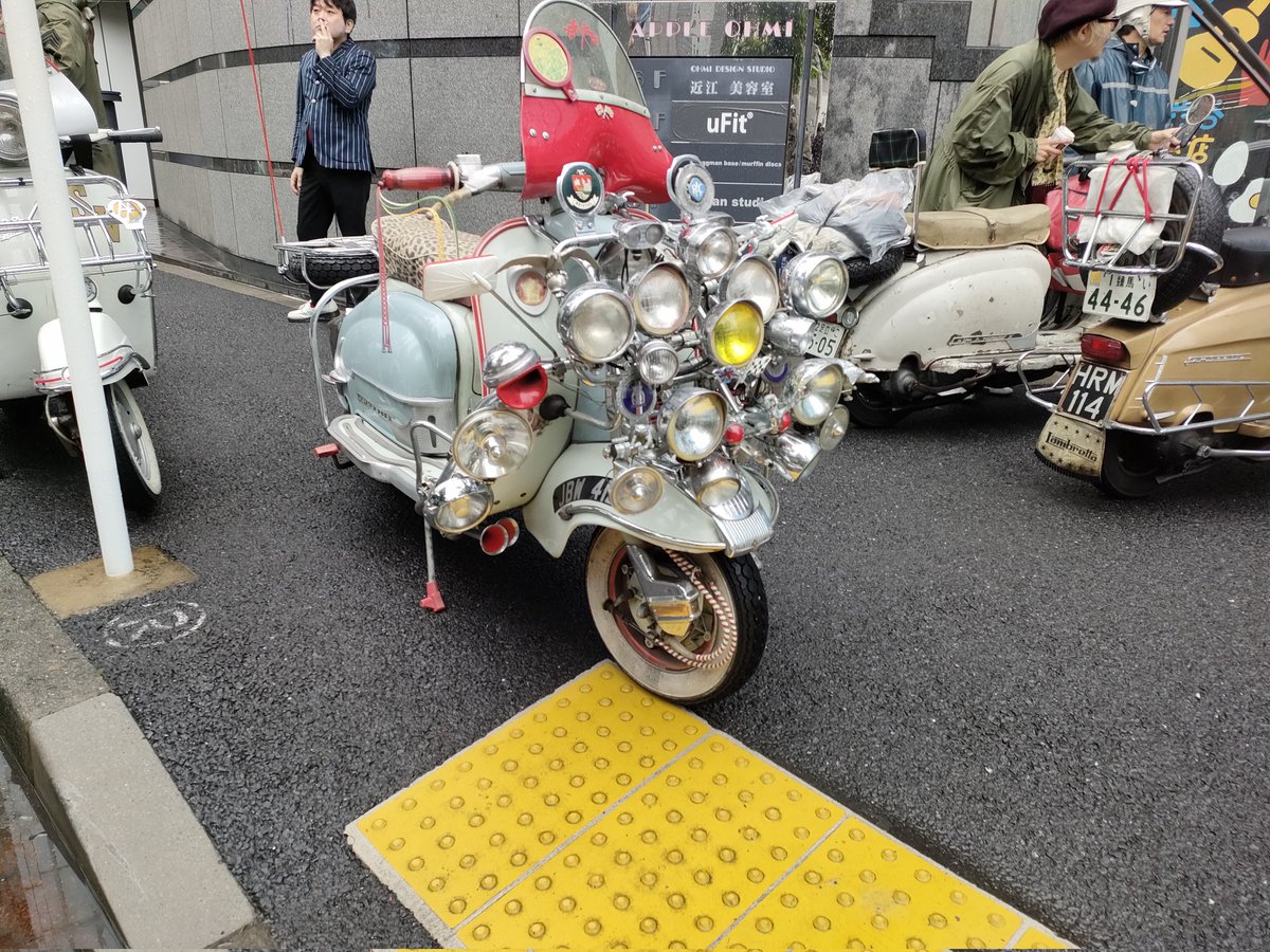 2025 Modsmayday Japan Tokyo ScooterRun at ShibuyaPublicHall 豪雨で