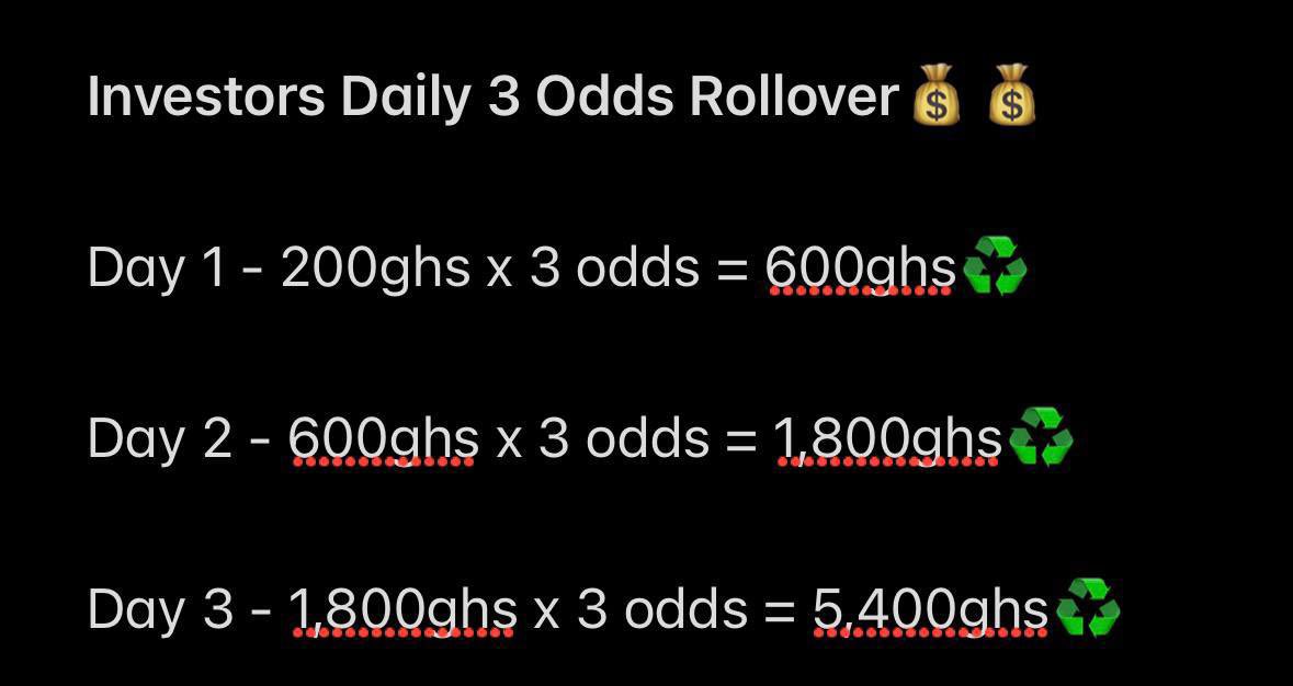 Rollover Day 1⚽️⚽️

Betway Code - 1DD52823

200ghs to 704.41ghs✅✅