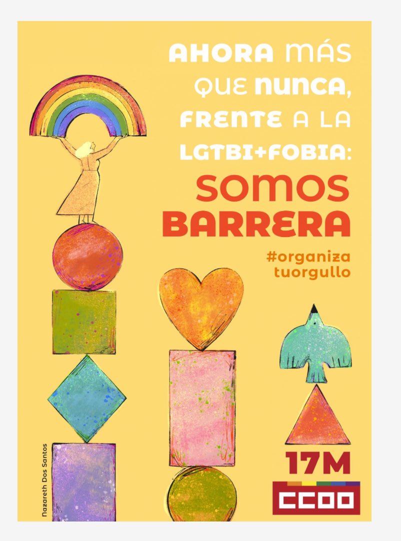 CCOOURV's tweet photo. 17M Davant les LGTBI+fòbies, 
SOM BARRERA!!! https://t.co/Boa6VaKTdI