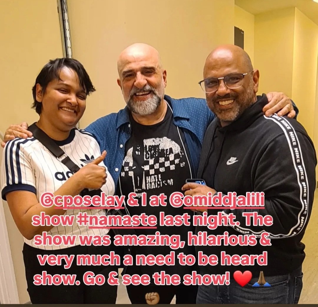 Hakam (@poselay) on Twitter photo Thank you <a href="/omid9/">Omid Djalili</a> for such a hilarious, amazing & very thoughtful #standup show last night. You have to go & see #namaste for real 🤣❤️🙏🏾👊🏾 Thank you <a href="/omid9/">Omid Djalili</a> for such a hilarious, amazing & very thoughtful #standup show last night. You have to go & see #namaste for real 🤣❤️🙏🏾👊🏾