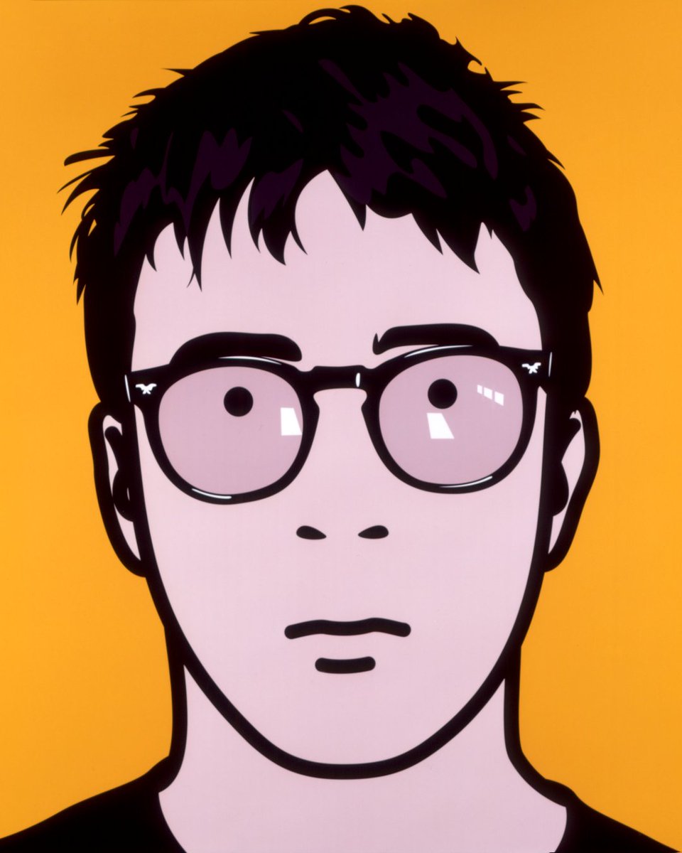 Our #PortraitOfTheDay is a set of four, commissioned for the album cover of Blur: The Best Of (2000).

🎨Alex, bassist, Damon, singer, Dave, drummer and Graham, guitarist by Julian Opie, 2000