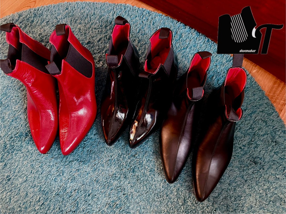 Special orders  Kinks in patent leather
Metallic Red &amp; Black✨❤️🖤
and Caveman Permanent Collection.
Really happy that two of them are become again for <a href="/thecourettes/">The Courettes</a> 🎶
#spanishhandmadeshoesforockandrollers