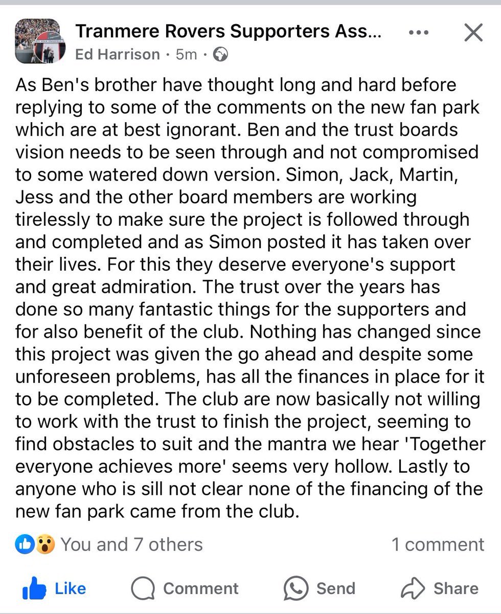 Stever62Roberts's tweet image. This is just a little reminder of a post from last year #trfc