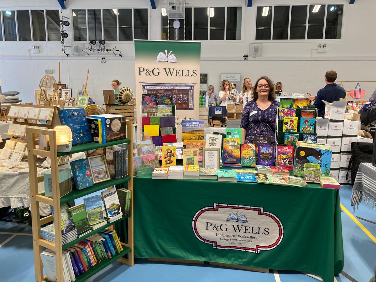 Our pop up shop has popped up this morning at the Twyford May Fair Spring shopping charity event at Twyford School. Come along and see a lovely taster of the books we sell.