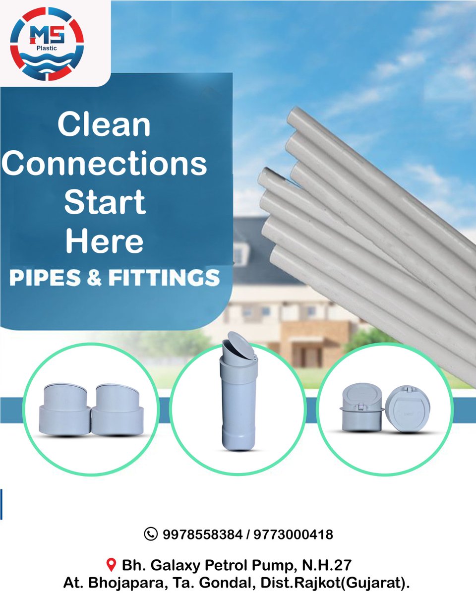 MSPlastic256986's tweet image. Precision That Holds Under Pressure.

#mspalastic #pvcapplications #pvcproducts #PVCInnovation #StrongPiping #PlumbingSolutions #plasticfittings #IndustrialFittings #PipeManufacturing #pvcworks #PipesAndFittings #IndustrialFittings #PlumbingSolutions #PipeSystems #FittingExperts
