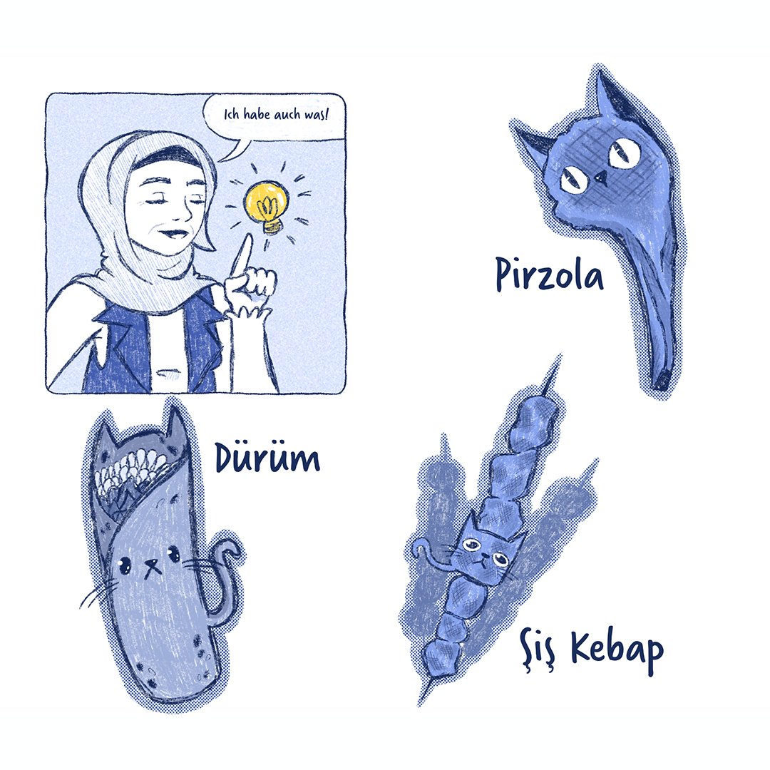 sema_indd's tweet photo. "The other day in the living room" is one of the stories in my comic "Yarım - a little different" Yarım means half in turkish. My comic is about situations that you go through or experience as a person with a migration background in Germany. #comic #illustration #hijab #procreate https://t.co/3jH7usghyp
