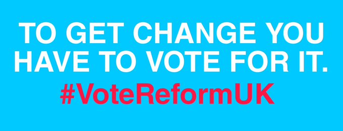 WeLeftTheEUSSR's tweet photo. No good moaning that nothing changes if you don't vote for it.

#ReformRevolution https://t.co/mUssBQqPbL