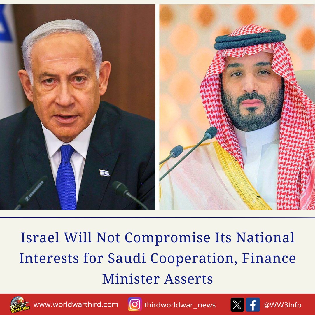 #WorldWarThree: Israel backs cooperation with #SaudiArabia under 'peace for peace' but opposes recognition of #Palestine, citing security threats. Finance Minister @BezalelSm faces internal pushback.
An Israeli official also criticises #PresidentTrump’s visit to Riyadh.