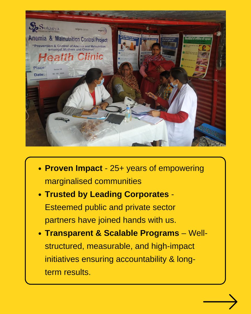 sukaryango's tweet photo. Why Partner with Sukarya?
25+ years of real impact in health, education & empowerment.
Trusted by leading corporates for sustainable change.
Scalable, transparent CSR initiatives.
Make a difference!
๐ +91 9999918517 ๐ https://t.co/IJc9OOnolt
#EmpowerHer #CSRforImpact https://t.co/J1I2F3pDIh
