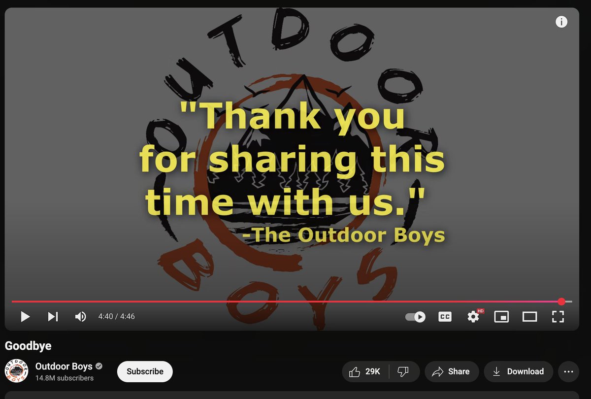 Pexk78's tweet image. The Outdoor Boys :(