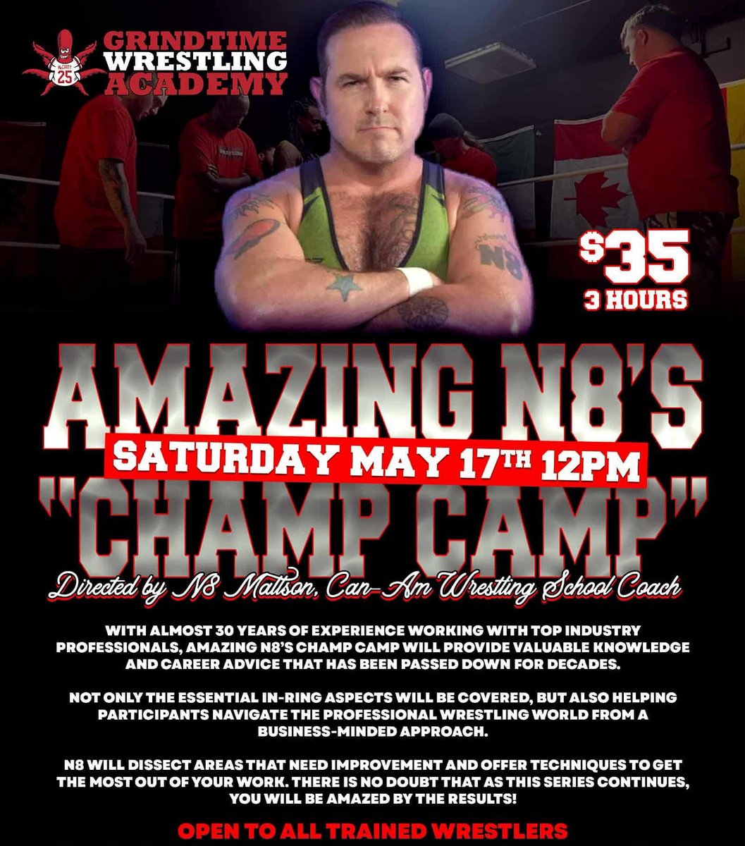 AmazingN8's tweet image. Today’s #ChampCamp will be dedicated to #SABU, breaking down some of his matches and sharing personal things I learned from him firsthand. Still time to sign up, Noon-3pm today! #RIPSABU ☝️