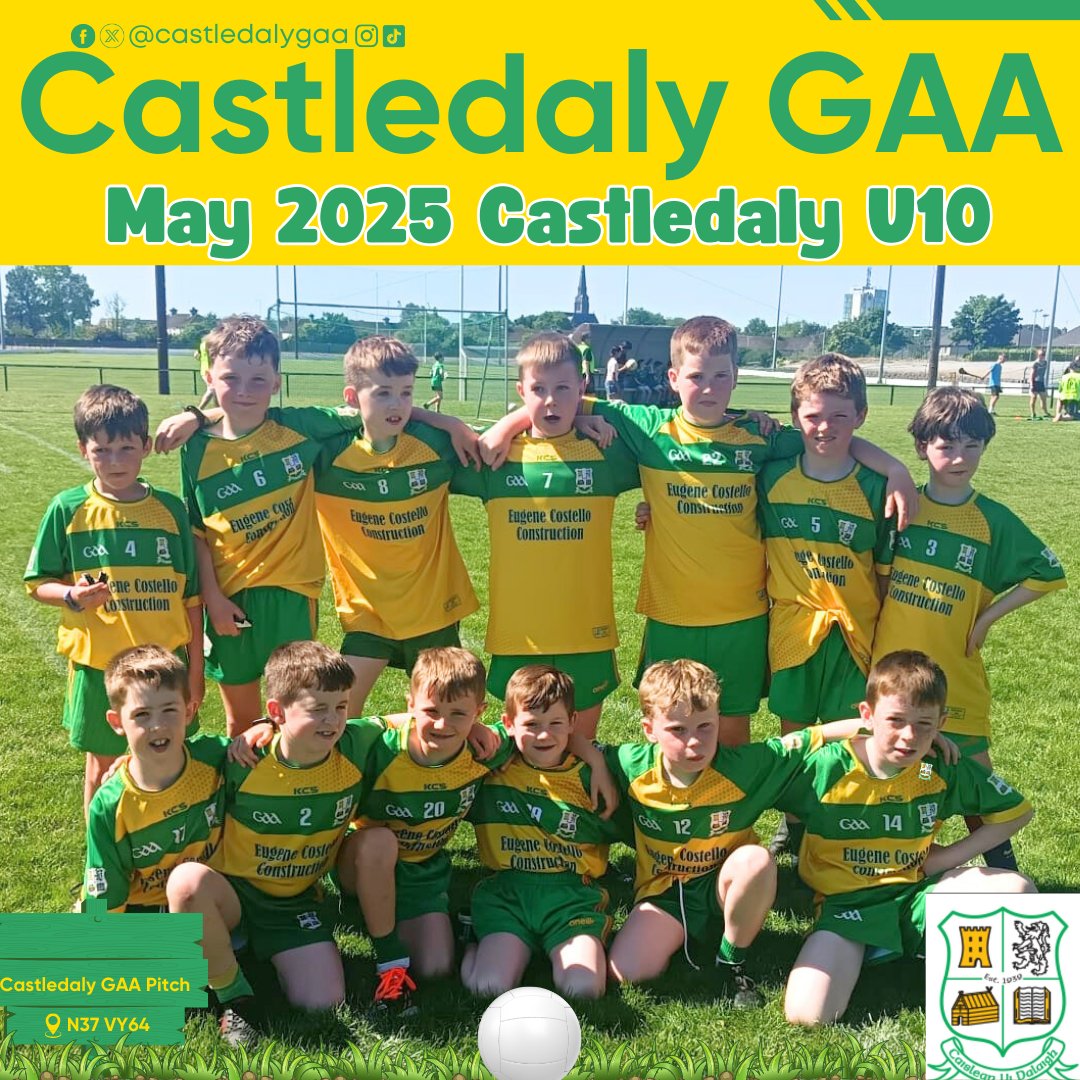 <a href="/CastledalyGAA/">Castledaly GAA</a> U10 enjoyed three 16 minute Games this Saturday morning in <a href="/AthloneGAA/">Athlone GAA</a> against Athlone and <a href="/mullingargaa/">Mullingar GAA</a>, 
All teams displayed their skills learned in training; excellent passing, blocking, shooting, &amp; teamwork. Well done to lads , trainers &amp; parents/guardians.