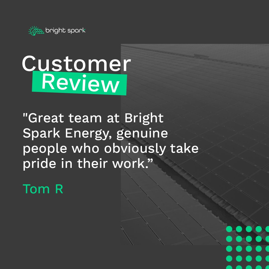 BrightSparkEn's tweet photo. 💬 Customer Feedback
We’re proud to have a team that’s not only skilled, but truly cares about every project. From design to installation, we do it right. ☀️🔧

👉 Get in touch with Bright Spark Energy today: https://t.co/jJ5sEi57SM

#BrightSparkEnergy #SolarEnergy https://t.co/CeqLuLsDCt