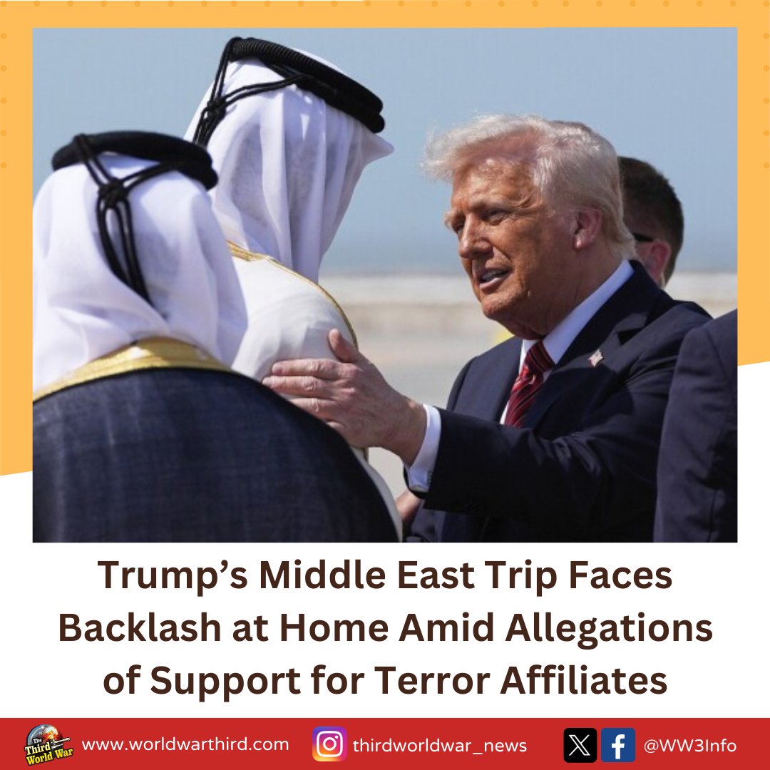 Third World War Info (@ww3info) on Twitter photo #WW3: 🇦🇪UAE President <a href="/MohamedBinZayed/">محمد بن زايد</a> pledges $1.4T investment in US, incl. $440B for energy. 🇺🇸#PresidentTrump unveils plans for world’s largest #AI campus—in UAE. But his Gulf tour sparks backlash at home over alleged ties to terrorism during #Qatar visit & Al-Sharaa meeting. #WW3: 🇦🇪UAE President <a href="/MohamedBinZayed/">محمد بن زايد</a> pledges $1.4T investment in US, incl. $440B for energy. 🇺🇸#PresidentTrump unveils plans for world’s largest #AI campus—in UAE. But his Gulf tour sparks backlash at home over alleged ties to terrorism during #Qatar visit & Al-Sharaa meeting.