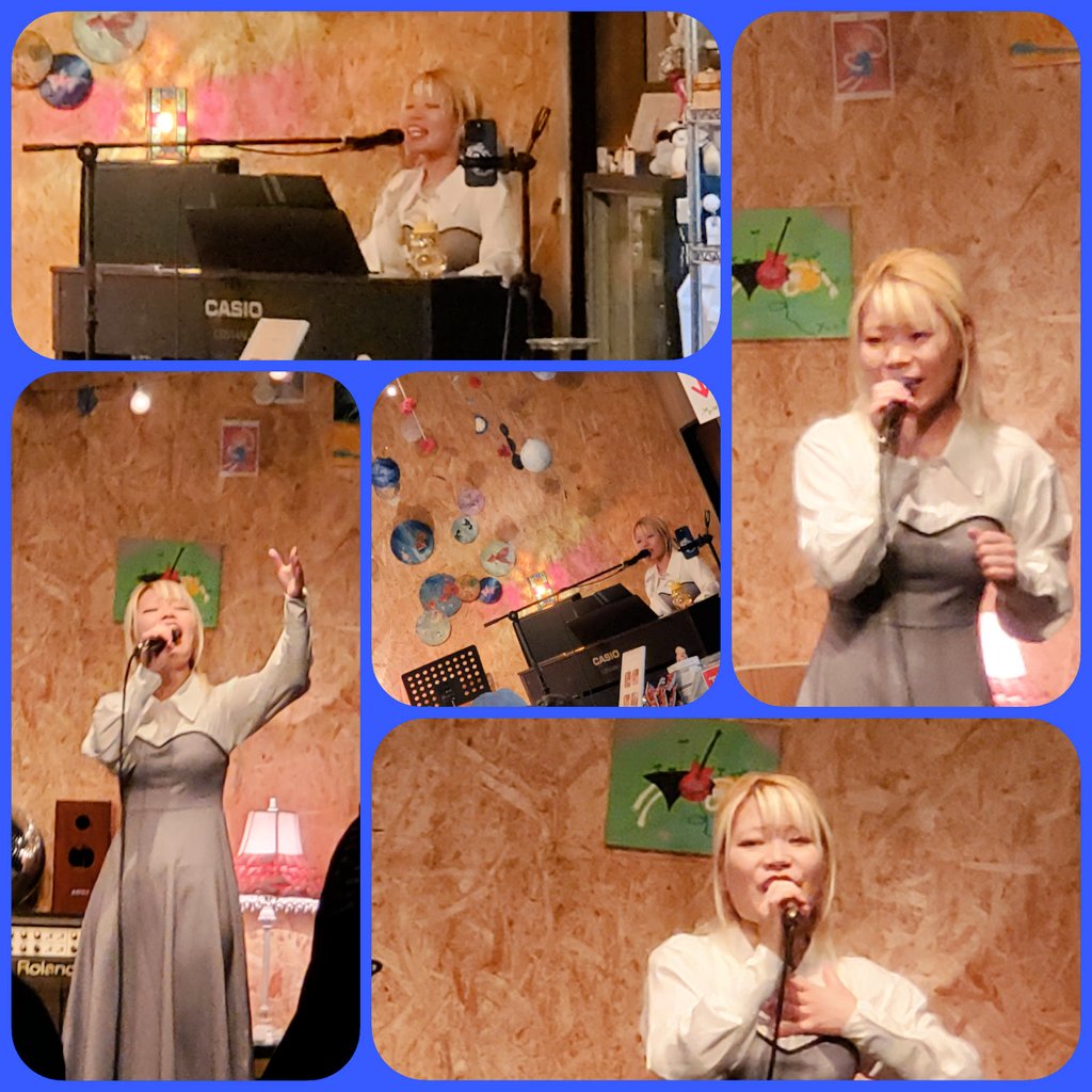 naochan_58's tweet image. ペンペン食堂さんでの
フリーライブイベントに
行って来ました🎻🎤
個性派ぞろいの
演者さん達の歌声、
演奏に引き込まれて
聴き惚れ、癒され、
笑ったり、楽しく
過ごしました🎵🎶
食事も美味しかった🍴
素敵な時間をありがとうございました🤗
#アンステラ
#Kyon
#えるくろう
#Bashoo
#成宮雛