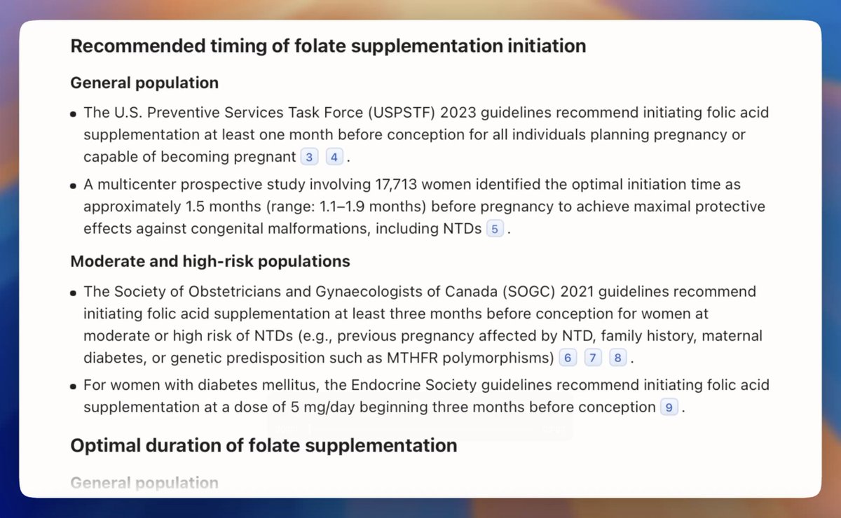 #AskPathway — What is the optimal timing and duration of folate supplementation to achieve maximal protection against neural tube defects?

pathway.md/ai/history/8cd…