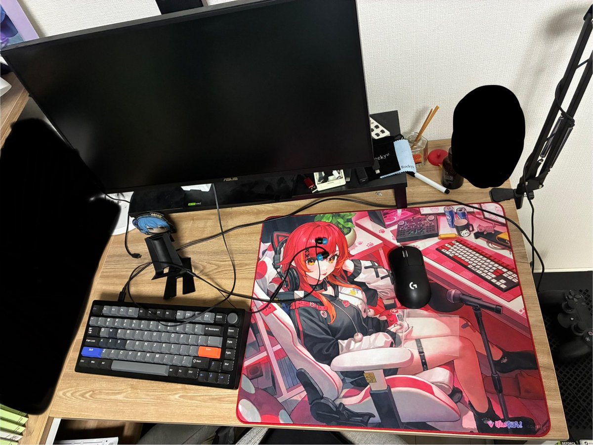 2週間前くらいから頼んでたけどようやく届きました！使い心地良すぎる😭
 #PC  #猫汰つな  #布マウスパッド  #ぶいすぽっ！