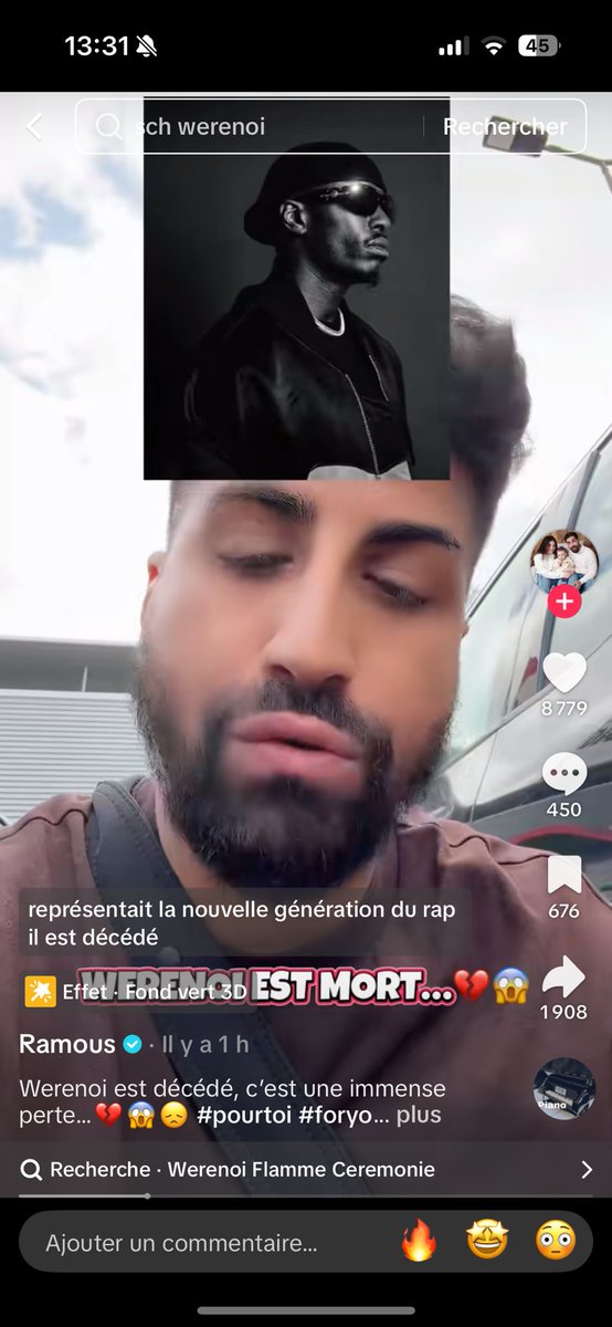 Faire 1 minute de video pour toucher a la monétisation juste sur la mort de werenoi c’est donc ça tiktok