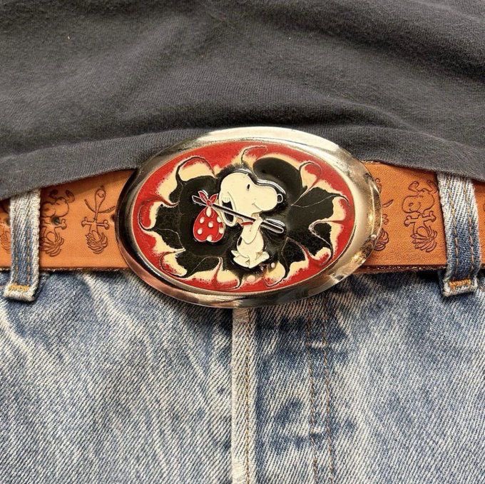 snoopy belt buckle ~