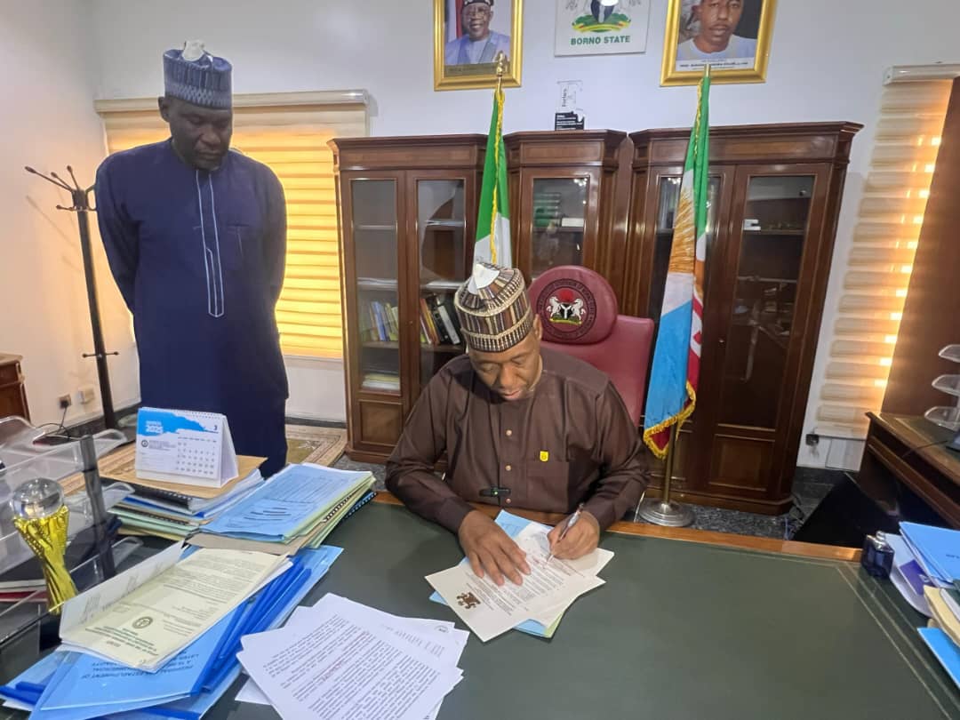 GovBorno's tweet photo. .@ProfZulum Signs Executive Orders to Prohibit Indiscriminate Felling of Trees, Mandate Sanitation Exercise.. https://t.co/BaAKWzqufF https://t.co/PCYNvp9SrY