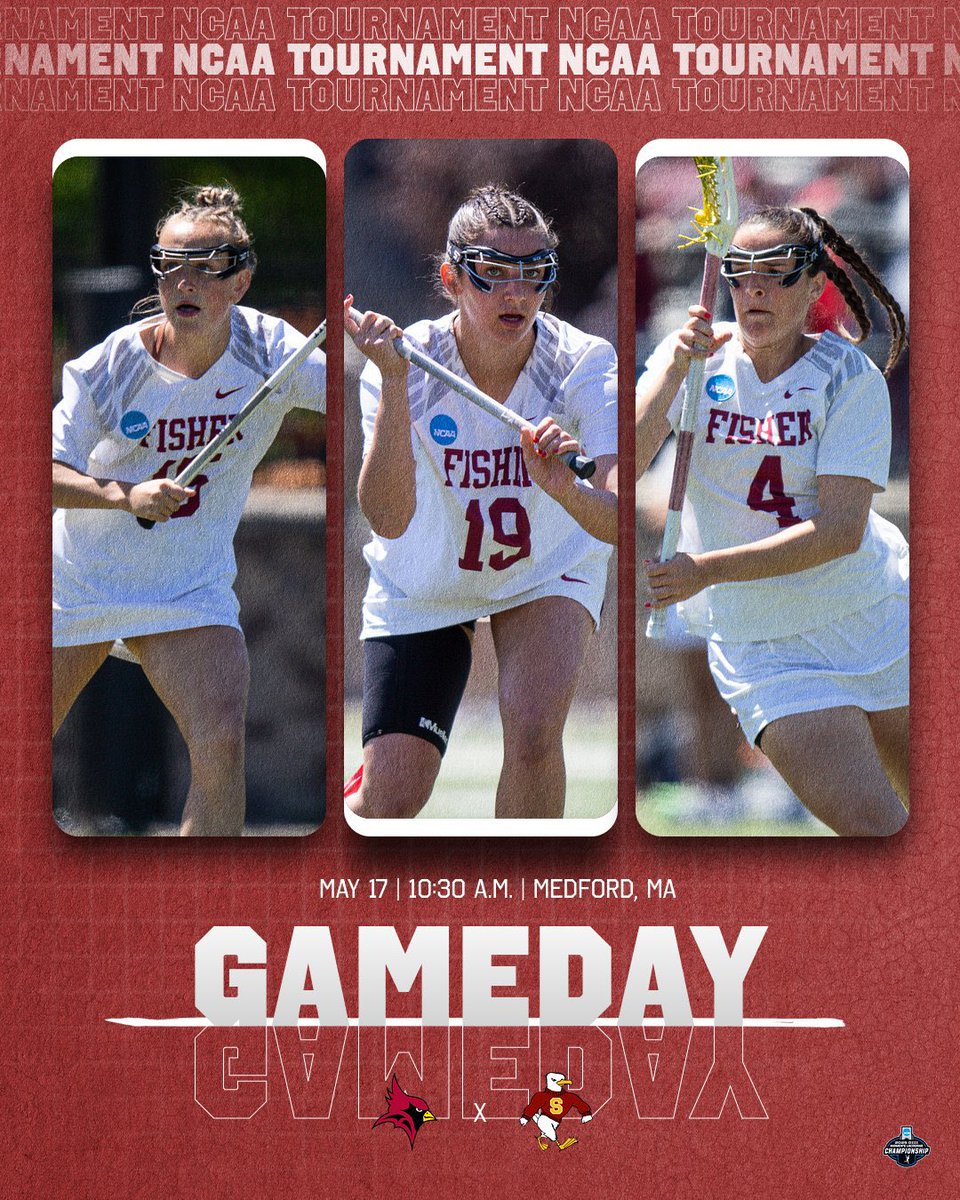 NCAA TOURNAMENT GAMEDAY‼️

St. John Fisher Women’s Lacrosse 

🆚 Salisbury 
⏰ 10:30 a.m.
📍 Medford, Mass.
🏟️ Bello Field
📺 ncaa.com/champs-pass
📻 gotuftsjumbos.com/sidearmstats/w…
📰 sjfathletics.com/news/2025/5/16…