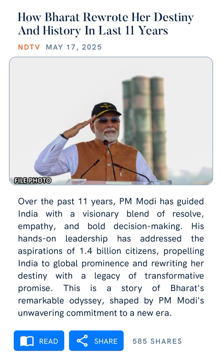 singhomshiv's tweet photo. How Bharat Rewrote Her Destiny And History In Last 11 Years
https://t.co/sGW7pTLuiS

via NaMo App https://t.co/iJKlBI4li9