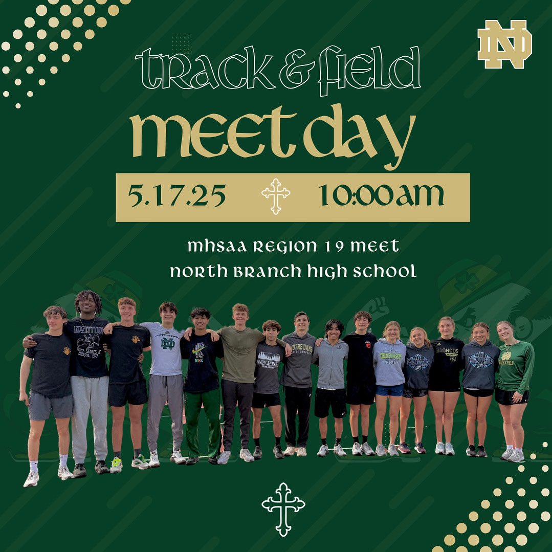 Wake up, Irish, it’s meet day! NDP T&amp;F travels to North Branch HS today to compete at regionals. Shake down the thunder!  ⚡️🍀⚡️🍀⚡️