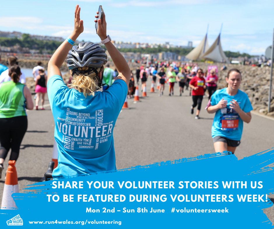 The Extra Milers (@extra_milers) on Twitter photo Do you have a volunteer story to help inspire and motivate others? We're putting together features for Volunteers Week 2025 and we'd love to hear from you! Tell us where you volunteer and why or share a great Extra Miler experience at a <a href="/Run4Wales/">R4W 🏃🏴</a> event! 📧to tell us more! Do you have a volunteer story to help inspire and motivate others? We're putting together features for Volunteers Week 2025 and we'd love to hear from you! Tell us where you volunteer and why or share a great Extra Miler experience at a <a href="/Run4Wales/">R4W 🏃🏴</a> event! 📧to tell us more!