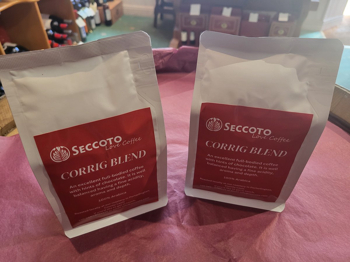 TheWineBuffPort's tweet photo. We are delighted to share with you we are now selling locally roasted corrig blend ground and whole bean coffee. https://t.co/8tbLBryTIP