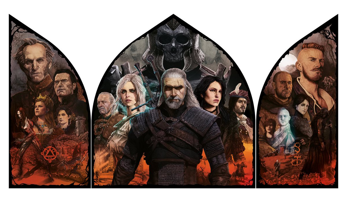 jkflowart's tweet photo. The biggest Witcher 3 art ever created (by me!) for the 10th year anniversary of the game. 200x100cm, hand drawn! 
#thewitcher3 #Witcher3 #wiedzmin @CDPROJEKTRED https://t.co/GWUWTM5LRt
