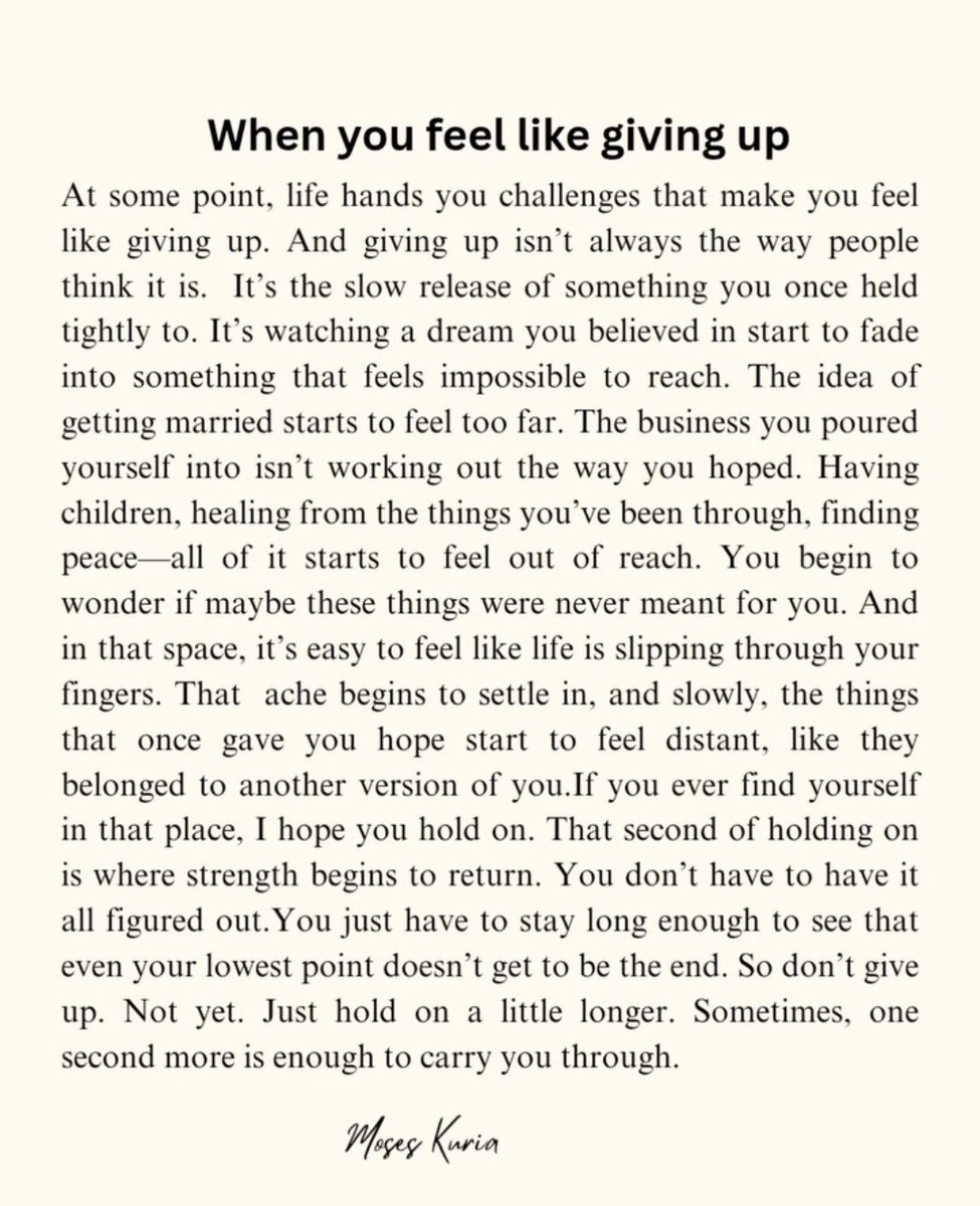 When you feel like giving up