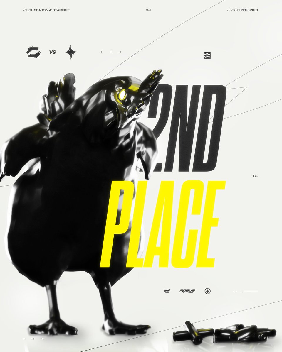 WE are bringing home 2nd place in SGL Season 4: STAARIRE. GG to HyperSpirit – they played a solid game.

We know we could’ve done better, and while this one stings, it’s also a moment to learn and grow. Every setback is a setup for a comeback, and this is just a chapter in a much