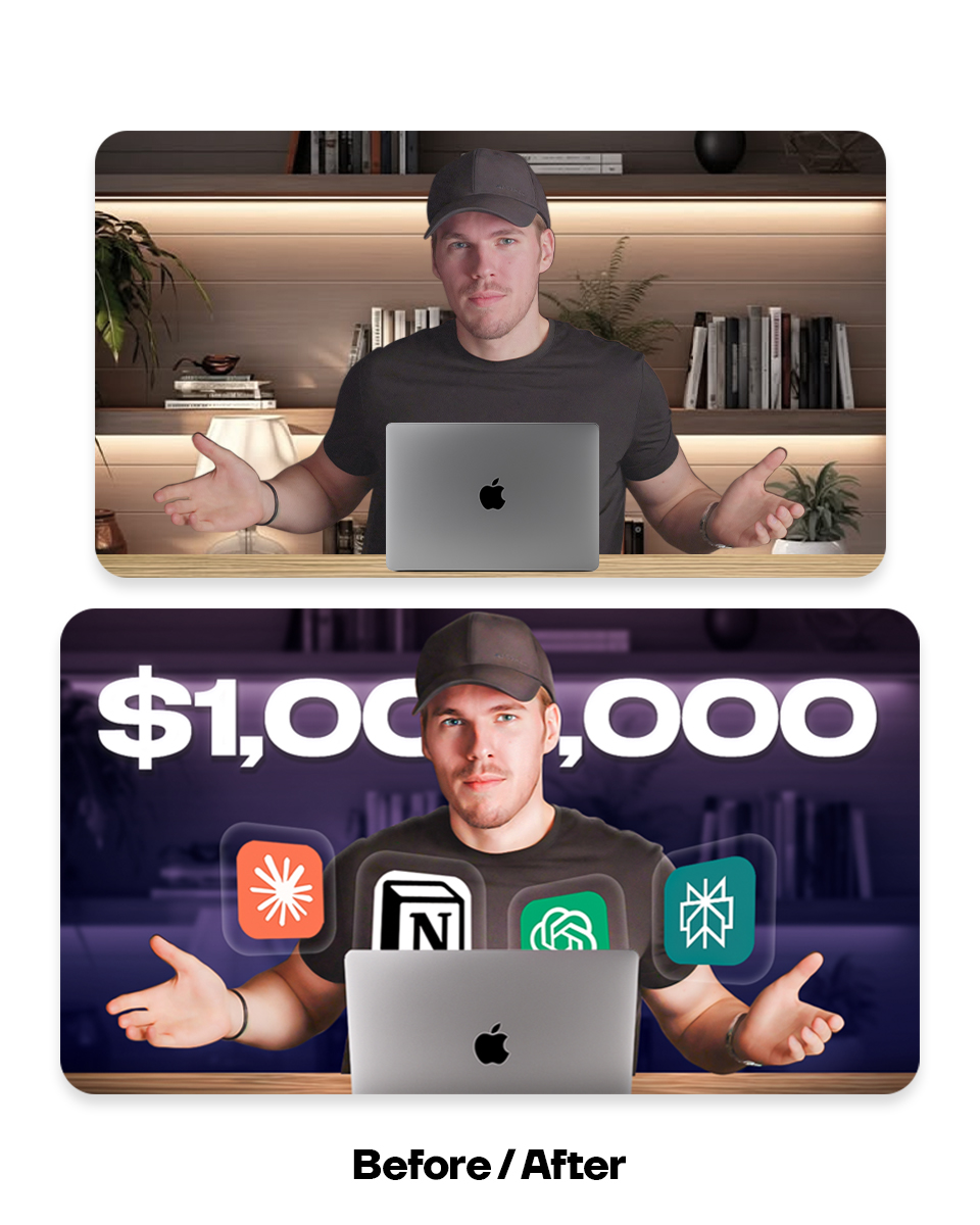 zeeshanchohan50's tweet photo. Check This Before &amp; After! 🎉
Here’s the transformation with thumbnail B—your favorite from the A/B test!
Thanks for the support!👀

#thumbnaildesign #youtubethumbnail #graphicdesign #photoshop https://t.co/JVtcwR35nZ