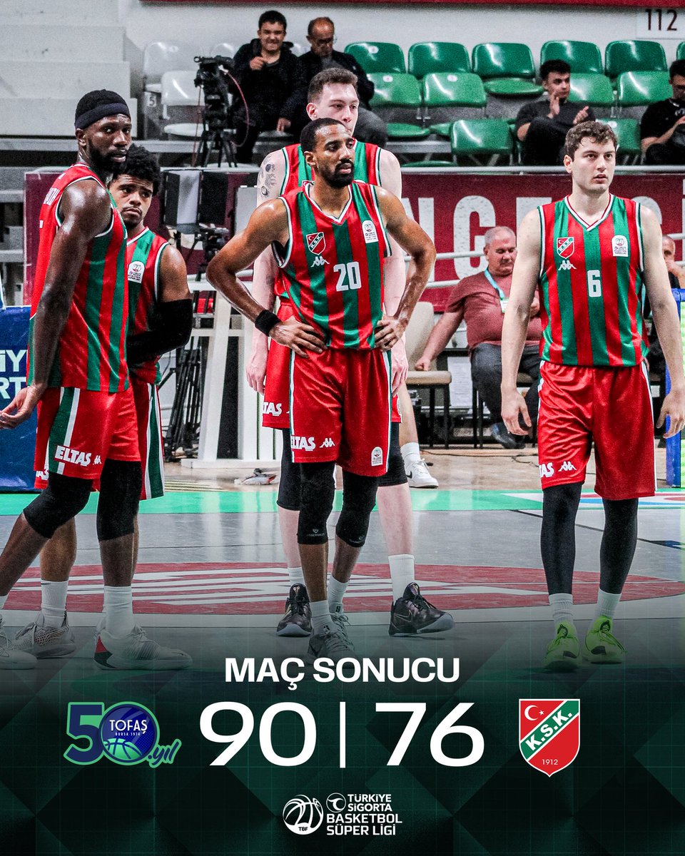 Karşıyaka’mız, Türkiye Sigorta Basketbol Süper Ligi Asım Pars Sezonu’nun son haftasında deplasmanda konuk olduğu Tofaş’a 90-76 mağlup oldu.