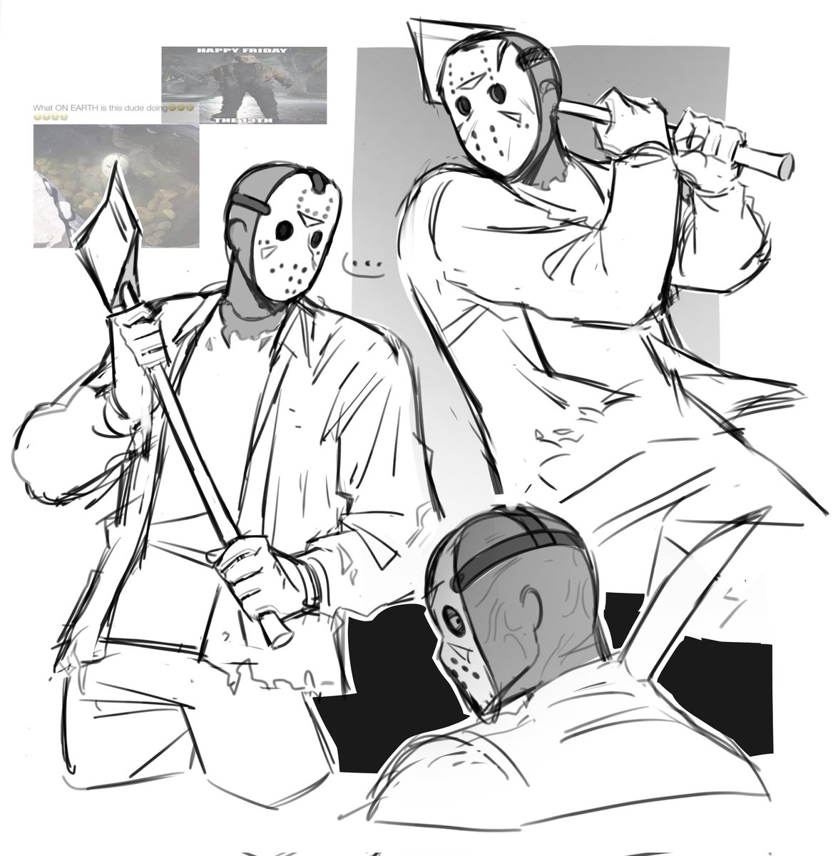 #JasonVoorhees doodles,.,..,.