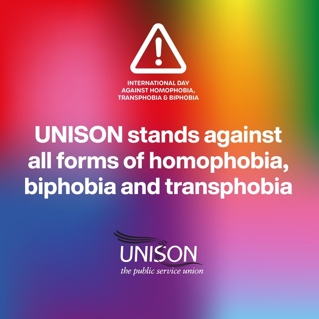 Today is #IDAHOBIT day - International Day Against LGBT+ Discrimination 🏳️‍🌈🏳️‍⚧️

We stand against all forms of LGBT+ Discrimination - together we're stronger.