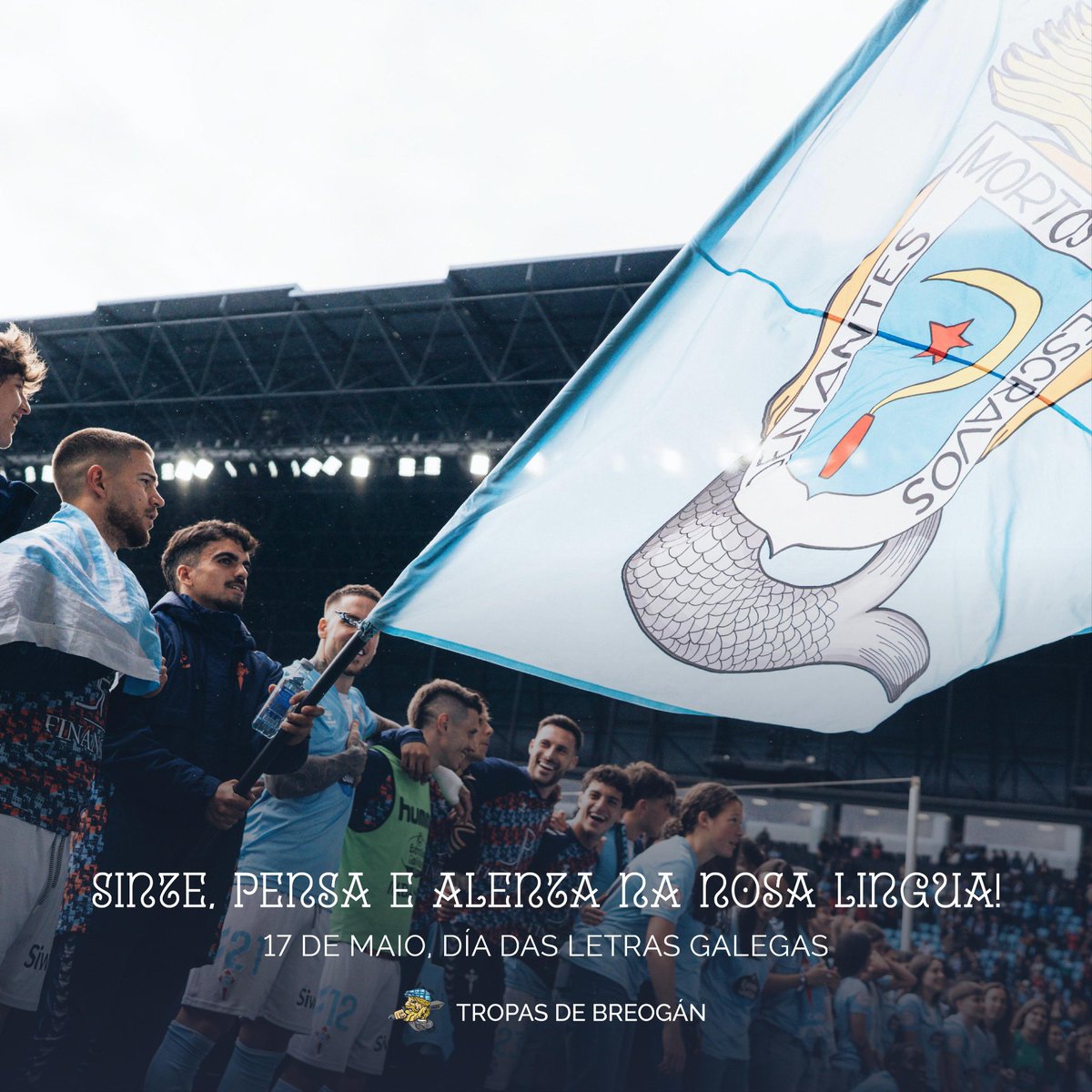 🗣️ Cando cres nunha idea non hai nada máis fermoso que defendela nas túas propias verbas.

🩵 Non podemos sentir máis orgullo de pertencer á familia do <a href="/RCCelta/">RC Celta</a> . Faro do noso País, difusor da nosa lingua.

🏟️ E mañá, celtismo, todo Balaídos alentando en galego!

TDB