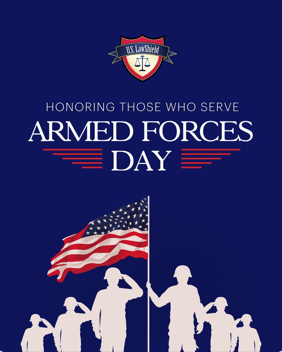 Today, we honor the brave men and women who serve and protect our country.

Honoring Armed Forces Day to all those who have answered the call. Thank you for your dedication and sacrifice.

#ArmedForcesDay #ThankYouForYourService #MilitaryHeroes #USLawShield #HonorAndRespect