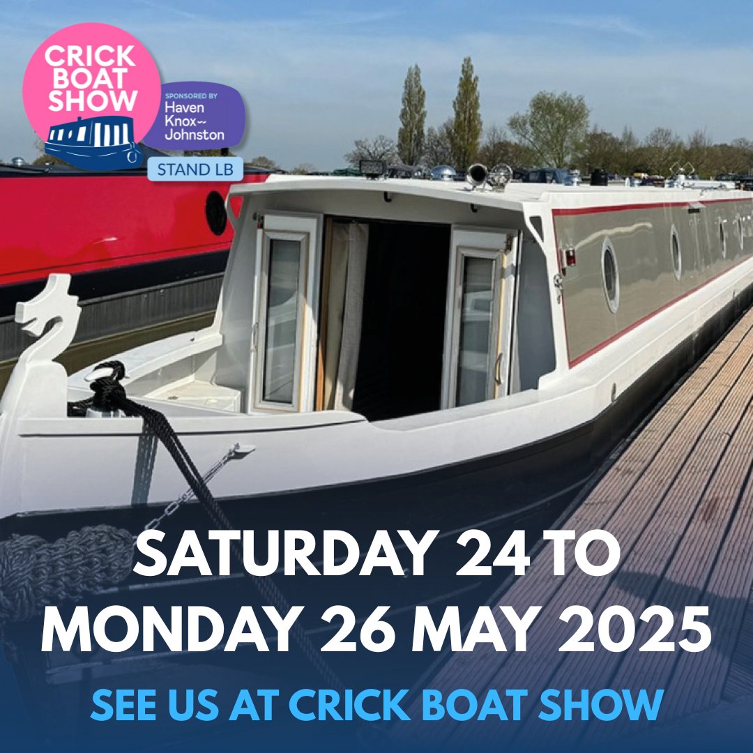 Just 1 week to go — if you haven’t got your Crick Boat Show 2025 tickets yet, now’s the time! 🚨

We’ll be at stands LB2 &amp; LB3 with two beautifully finished narrowboats for you to tour.

Get your tickets here: ow.ly/NPOX50VT8jh

#CrickBoatShow #Crick2025