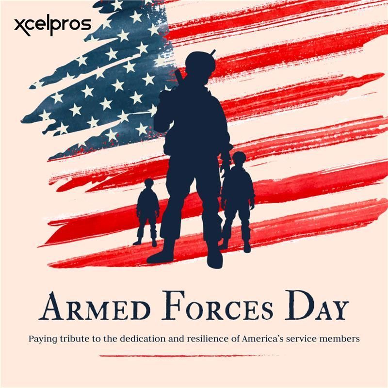 Honoring the bravery, sacrifice, and unwavering commitment. From all of us at Xcelpros—Thank You. 
#ArmedForcesDay #US #Xcelpros