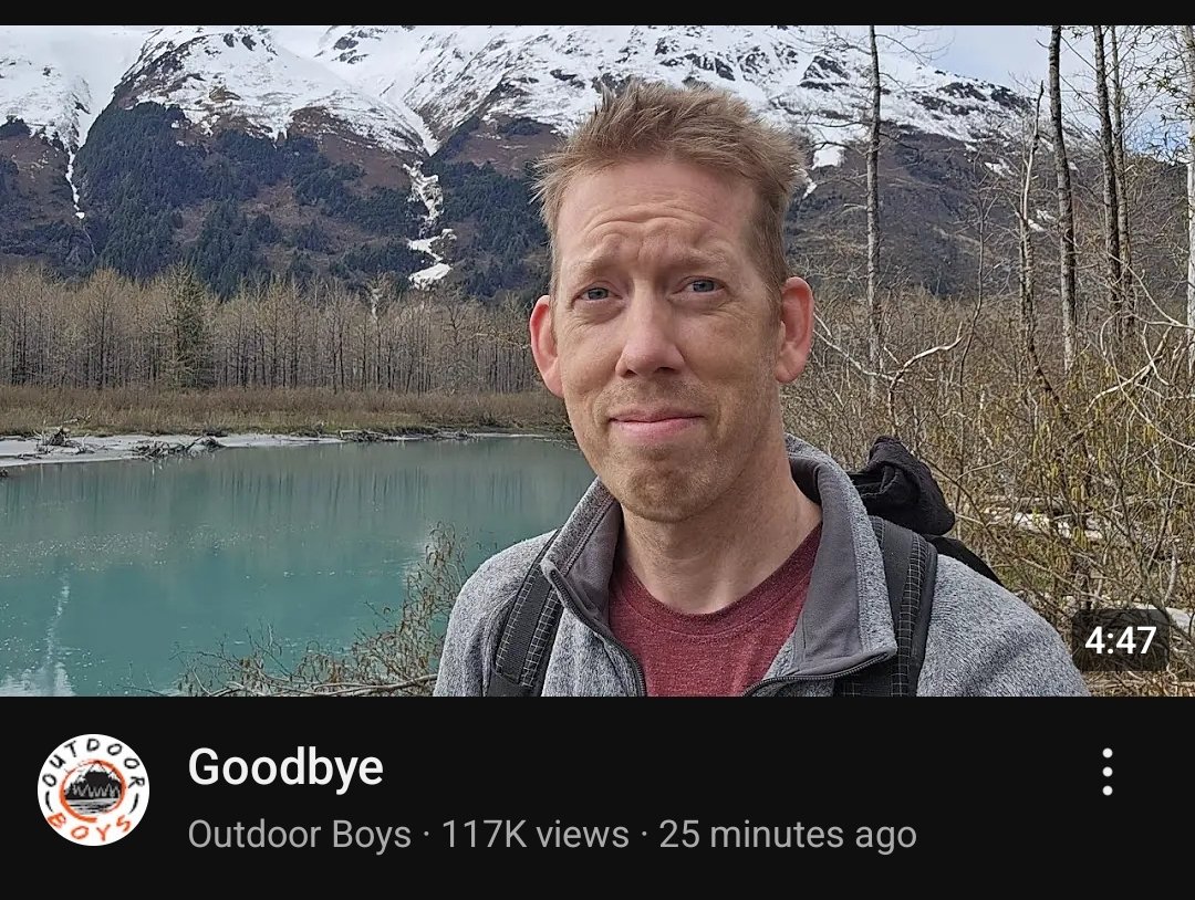 This genuinely bummed me out such a genuine dude that I saw as an exemplary figure to look up to an admire

You'll be missed outdoor boys