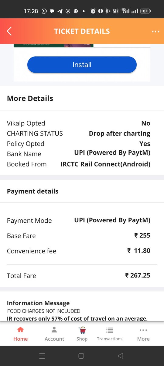 SK20081997's tweet photo. @IRCTC Why are you taking too much charges.
I booked a Tatkal ticket that was on the waiting list. The total amount I paid was ₹267. However, when the ticket was not confirmed after the chart was prepared, I received a refund of ₹195.Does that mean the cancellation charge is 72 https://t.co/tdmcQt57Dn