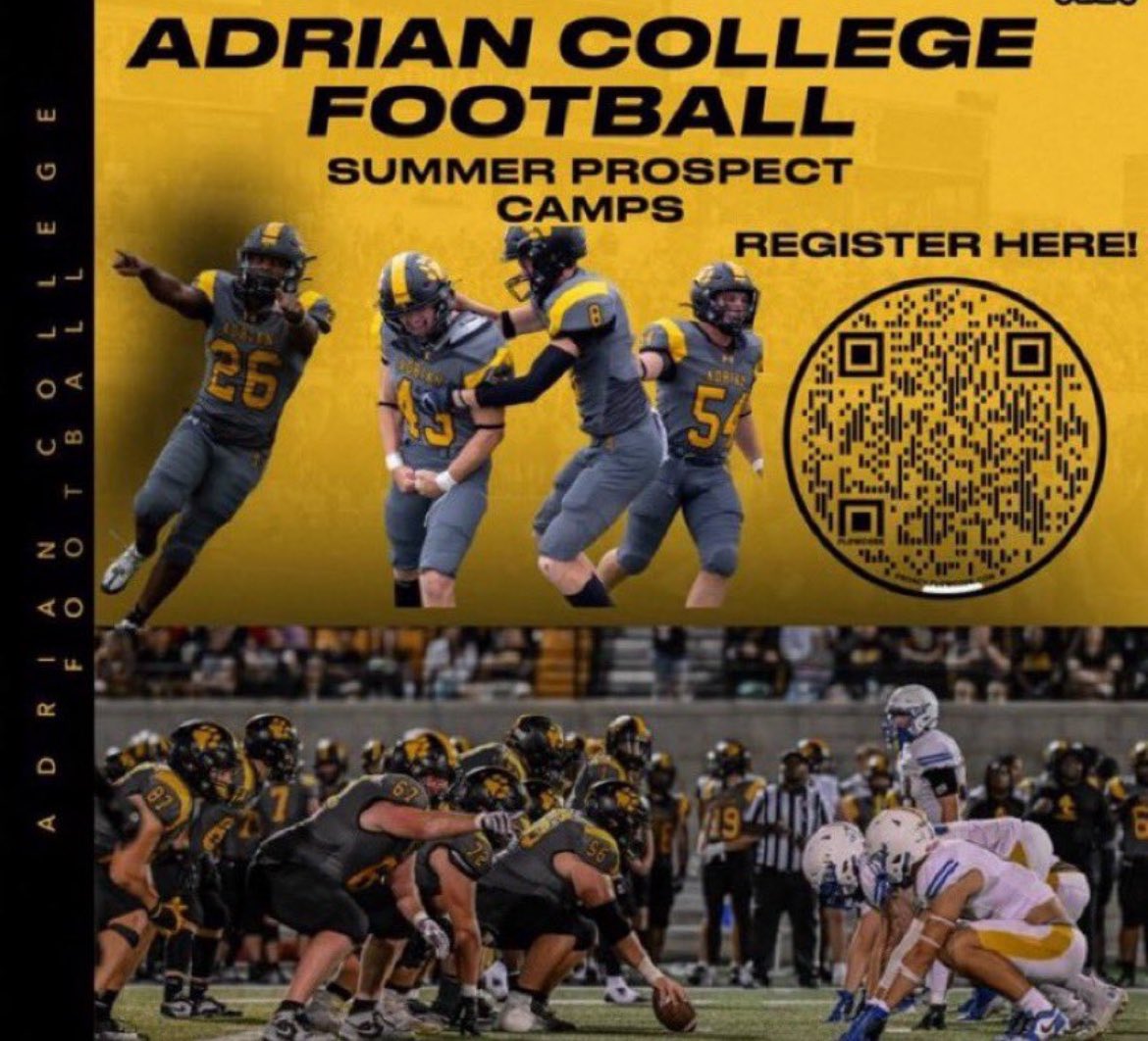Cole Kurtinaitis (@ckurtinaitis12) on Twitter photo I will be at the Adrian football camp today can’t to get out there and compete! <a href="/Coachprince21/">Cp3 Coach Prince III</a> <a href="/AdrianCollegeFB/">Adrian College Football</a> <a href="/godogs_football/">Brighton Football</a> <a href="/PrepRedzoneMI/">Prep Redzone Michigan</a> <a href="/MIexposure/">Michigan exposure</a> I will be at the Adrian football camp today can’t to get out there and compete! <a href="/Coachprince21/">Cp3 Coach Prince III</a> <a href="/AdrianCollegeFB/">Adrian College Football</a> <a href="/godogs_football/">Brighton Football</a> <a href="/PrepRedzoneMI/">Prep Redzone Michigan</a> <a href="/MIexposure/">Michigan exposure</a>