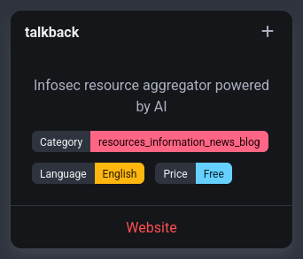 rawsec_cyber's tweet image. New tools were added on the #Rawsec #Cybersecurity Inventory

@noraj_rawsec added

📌 puncia by @arpsyndicate
📌 talkback by @elttam
📌 Web Check by @Lissy_Sykes
📌 gocheck by @gatariee

inventory.raw.pm