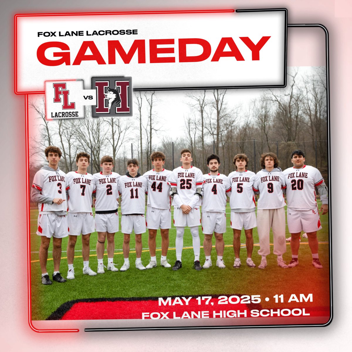 Fox Lane Boys Lacrosse (@foxlane_boyslax) on Twitter photo Game 16
Senior Day
π: Harrison
β°: 11 AM
π: Fox Lane HS
π₯: <a href="/locallivenet/">LocalLive</a>
π¦π
<a href="/BCSDNOTES/">Bedford Central School District</a> <a href="/foxlanefanzone/">Fox Lane Fan Zone</a> Game 16
Senior Day
π: Harrison
β°: 11 AM
π: Fox Lane HS
π₯: <a href="/locallivenet/">LocalLive</a>
π¦π
<a href="/BCSDNOTES/">Bedford Central School District</a> <a href="/foxlanefanzone/">Fox Lane Fan Zone</a>
