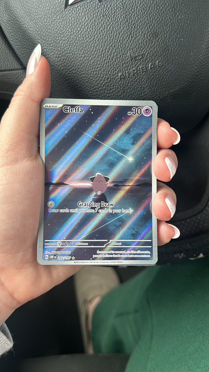 divinecass's tweet photo. good morning ! bought one obsidian flames pack to see if it would reset the machine and pulled my top chase #pokemon https://t.co/HLZsrtFg2z