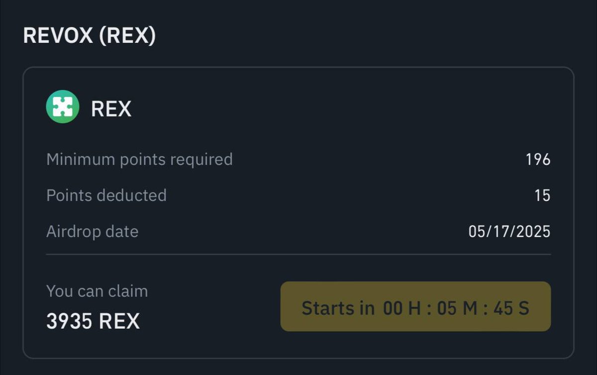 vmhoangit1408's tweet photo. π― Δα»§ 196 Δiα»m lΓ Δα»§ Δiα»u kiα»n nhαΊn Alpha Airdrop $REX rα»i nha!
β’ Tα»ng phαΊ§n thΖ°α»ng: 3935 $REX ~ 80$
β’ BαΊ―t ΔαΊ§u claim tα»« 14h hΓ΄m nay
π Ai ΔΓ£ claim rα»i comment phΓ‘t cho cΓ³ Δα»ng lα»±c π¬
#REX #Airdrop #DailyStory https://t.co/YB9LZlc7JW