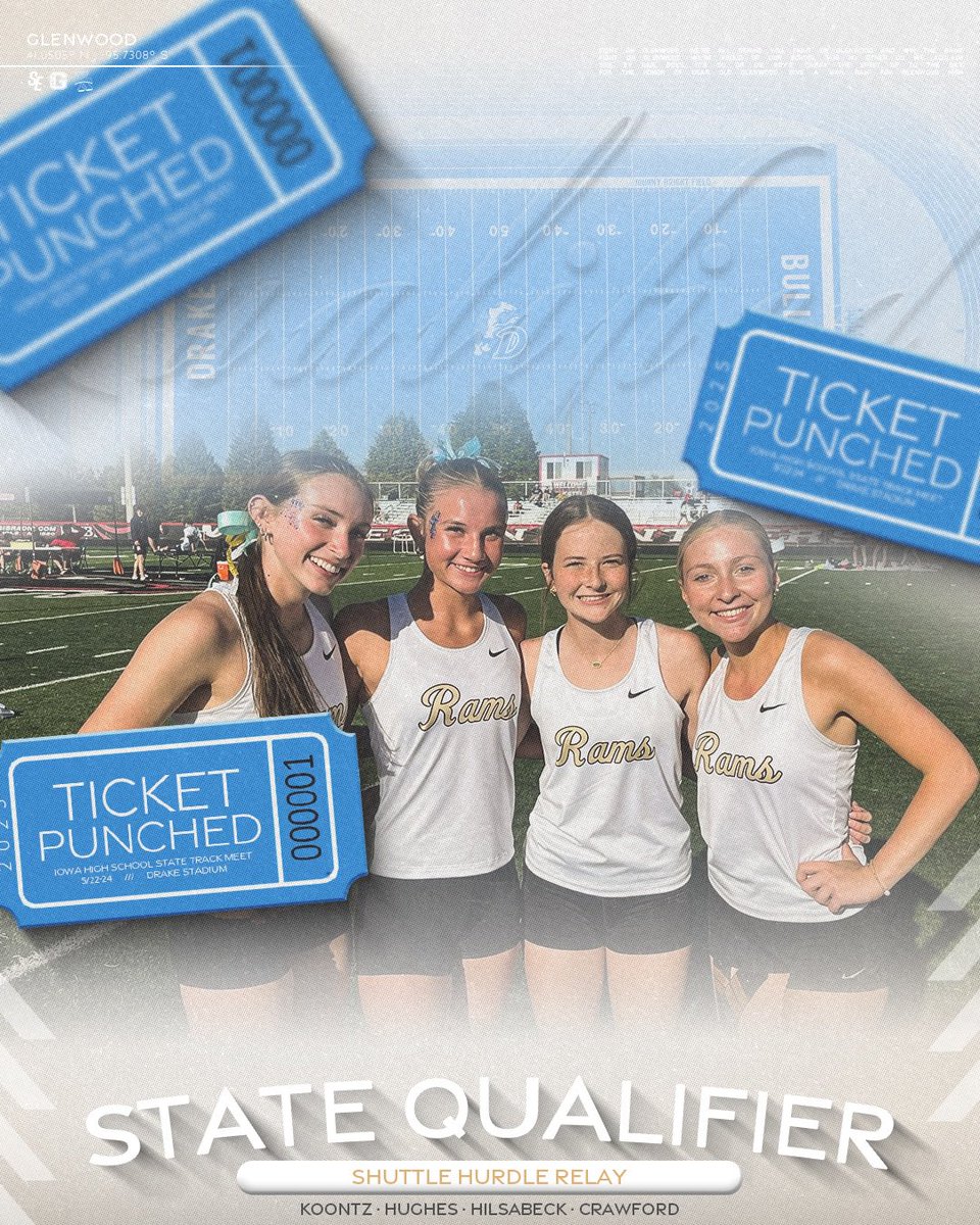 Glenwood Rams (@glenwoodrams) on Twitter photo Congratulations to <a href="/GCHSGTF/">Glenwood Girls Track & Field</a>’s Shuttle Hurdle Relay team of Megan Hughes, Kasey Hilsabeck, Courtney Crawford & Allison Koontz who punched their ticket to the State Track Meet! Congratulations to <a href="/GCHSGTF/">Glenwood Girls Track & Field</a>’s Shuttle Hurdle Relay team of Megan Hughes, Kasey Hilsabeck, Courtney Crawford & Allison Koontz who punched their ticket to the State Track Meet!