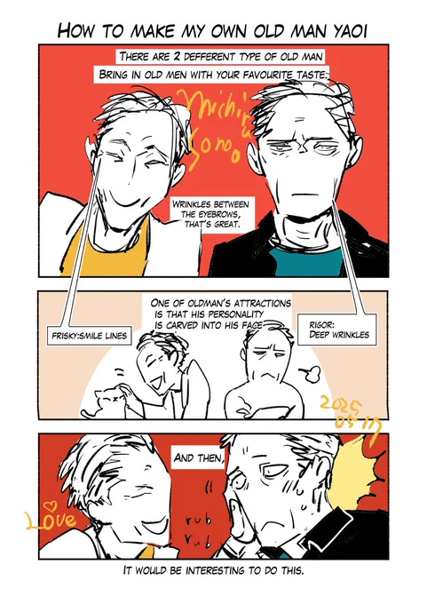 ねっ簡単でしょ
Very easy.
How to make old man yaoi. 
